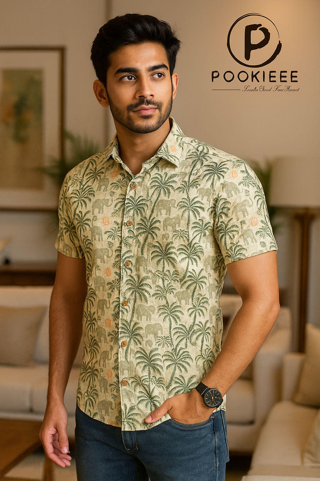 Men’s Cotton Half-Sleeve Shirt